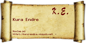 Kura Endre névjegykártya